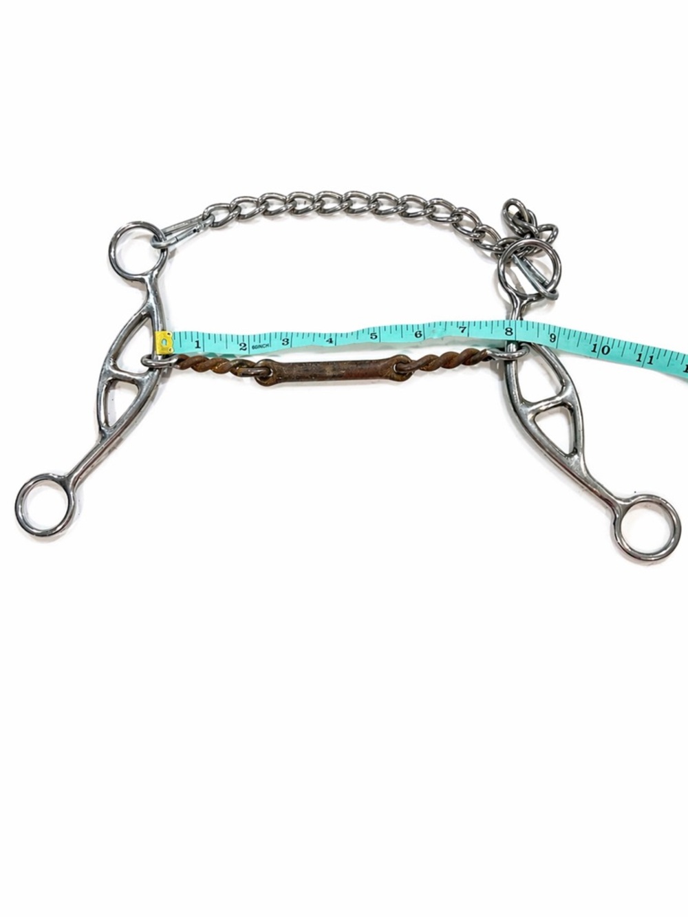 8” Sliding Gag Bit with 3-piece Copper Mouth Barrel Racing